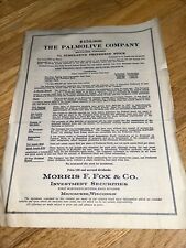 1920 THE PALMOLIVE COMPANY 7% Cumulative Preferred Stock Prospectus COLGATE picture