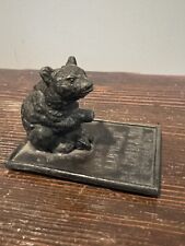 Antique Bear Figure Bronze Advertising Paperweight - BC Baer Bros - Reading PA picture