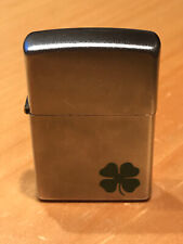 CLASSIC ZIPPO LIGHTER WITH IRISH FOUR LEAF CLOVER SHAMROCK DETAIL picture
