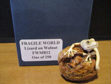 Harmony Kingdom MP's Fragile World Lizard on Walnut Figurine FREE US SHIPPING picture