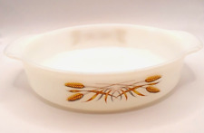 Vintage Fire King Wheat Pattern Round Casserole/Serving Dish No Lid picture