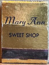 Mary Ann Sweet Shop Hannibal MO Missouri Candies Fountain Lunch Matchbook Cover picture