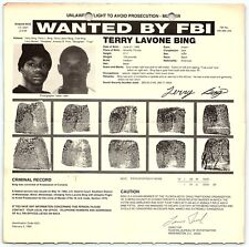 1995 FBI WANTED POSTER TERRY LAVONE BING MURDER FLORIDA BOYS DRUG TRAFFIC  Z4961 picture