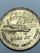 SCARCE PIPER AIRCRAFT $5 TOKEN FLYING LESSONS #qm1 picture