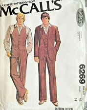 1970's VTG McCall's Men's Suit Pattern 6269 Size 40 UNCUT picture