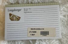 Longaberger Recipe Cards Gingham set 4x6 Dividers 74896 Bakers/Cooks Gift NEW picture