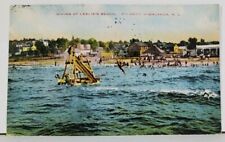 NJ Diving at Leslie's Beach Atlantic Highlands c1914 New Jersey Postcard M1 picture