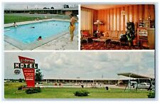 c1950's El Dorado Motel Brookfield Missouri MO, Pool Room Multiview Postcard picture