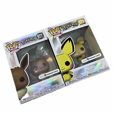 Pearlescent Pichu and Eevee Funko Pop Pokemon Center Exclusive 579 577 Lot of 2 picture