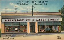 Postcard 1945 New York Schenectady The Big Rug Store Tichnor linen NY24-946 picture