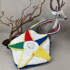 Order of the Eastern Star Vintage Handmade Crochet Tote Bag Purse picture