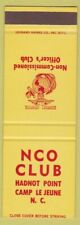 Matchbook Cover - NCO Club Camp Le Jeune NC SAMPLE picture