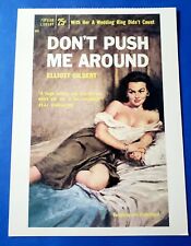 Postcard Pulp Fiction Cover Don't Push Me Around by Elliott Gilbert 6.75