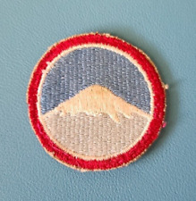 RIBBED WEAVE-Far East Command-Cut Edge-WIDE RED BORDER-Snow Back Patch-WWll* picture