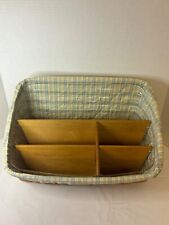 Longaberger Large Desktop Basket Set -  Green Plaid picture