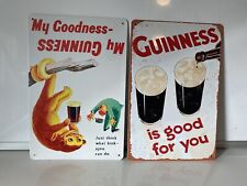 Guinness Beer Sign - Vintage Advertisement - Metal / Tin - Aluminum picture