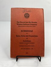 1943 Denver & Rio Grande Western Railroad Co Schedule Colorado Switchmen RR Rail picture