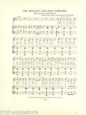OHIO STATE UNIVERSITY Songs c 1903 Scarlet & Gray Forever, Alma Mater picture