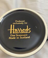 Vintage Harrods Knightsbridge Black Mug With Gold Signature Logo picture