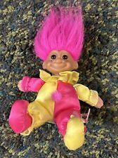 VTG 1990’s Russ Jester Troll Doll - Pink Hair Clown picture