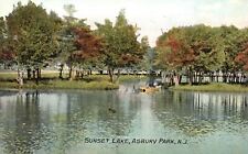 Vintage Postcard 1909 Breathtaking View Sunset Lake Asbury Park New Jersey NJ picture