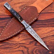 Damascus Throwing Boot Knife Custom Made / Hand Forged Damascus Steel 2841 picture