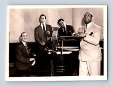 Vintage Photograph Group of Singers Musicians Paino at WNEW Radio picture