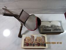 Antique StereoScope w/ 23 Card Set of Jesus' Story + 24 of Palestine 1905-1925 picture