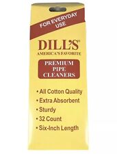 Dill's Premium Tobacco Pipe Cleaner 6” Pack Of 32 Extra Absorbent Cotton Sturdy picture