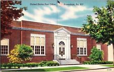 Honesdale PA H-7 United States Post Office Vintage Linen Postcard Unposted UNP picture