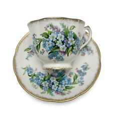 Vintage Royal Standard Forget-me-not Tea Cup & Saucer England Fine Bone China picture