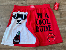 XL Coca Cola I'm a Cool Dude Polar Bear boxer shorts 40-42 Men's extra large red picture