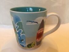 Cool Starbucks Hawaii “Fish In The Coffee” Mug Cup Shark Surf Boards Turtle 2010 picture
