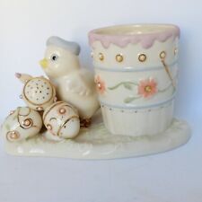 LENOX Petals and Pearls PAINTING PRETTY CHICK Planter Flower Pot picture