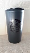 Starbucks 2015 Ceramic Tumbler Matte Charcoal/Black 12 oz Pre-owned picture