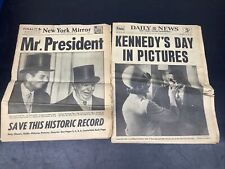1961 newspaper w photo - JOHN F KENNEDY is INAUGURATED as US PRESIDENT Plus picture