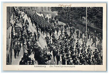 c1940's The Luxembourg Volunteer Company Band Parade Scene Vintage Postcard picture