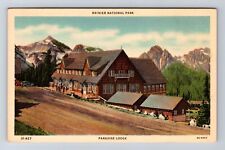 Rainier National Park, Paradise Lodge, Antique, Vintage Postcard picture