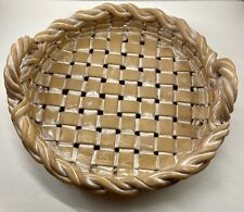 VTG ceramic pie basket with handles 9