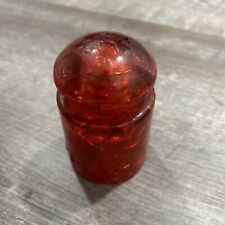 Glass Insulator Bright Red Hemingray 42  Stained Decorative Glass Internalcracks picture