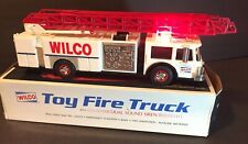 1990 WILCO Toy Fire Truck w/ lights, flashers, & bank (Tested) picture