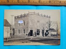 1911 RPPC Post Office Silver Lake IND postmarked people & building streetscene picture