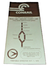 OCTOBER 1976 CONRAIL MAIN LINE BERGEN COUNTY LINE PUBLIC TIMETABLE picture