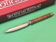 ROUGH RYDER RR1407 Slim Design stacked leather fixed blade knife 6 1/4