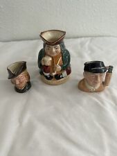 Lot Of 3 Royal Doulton Toby Jugs Honest Measure, The Golfer & Robin Hood. picture