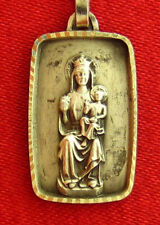 Vintage MARY JESUS Medal DO WHATEVER HE TELLS YOU French Religious Medal Smaller picture