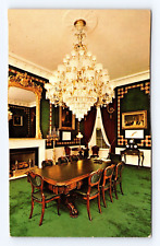 Vintage Old Postcard Washington DC Whitehouse The Treaty Room Chandelier picture