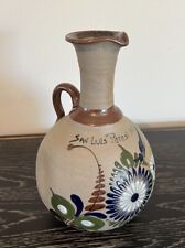 Vintage Mexican Tonala Pottery Water Jug Pinched Sides Vessel picture
