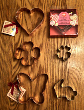 Vintage Wilton Solid Copper Easter St Patricks Shamrock Cookie Cutter Lot - New picture