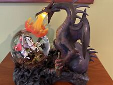 Maleficent Dragon Sleeping Beauty Disney Music Globe VILLAINS RARE Plays Music picture